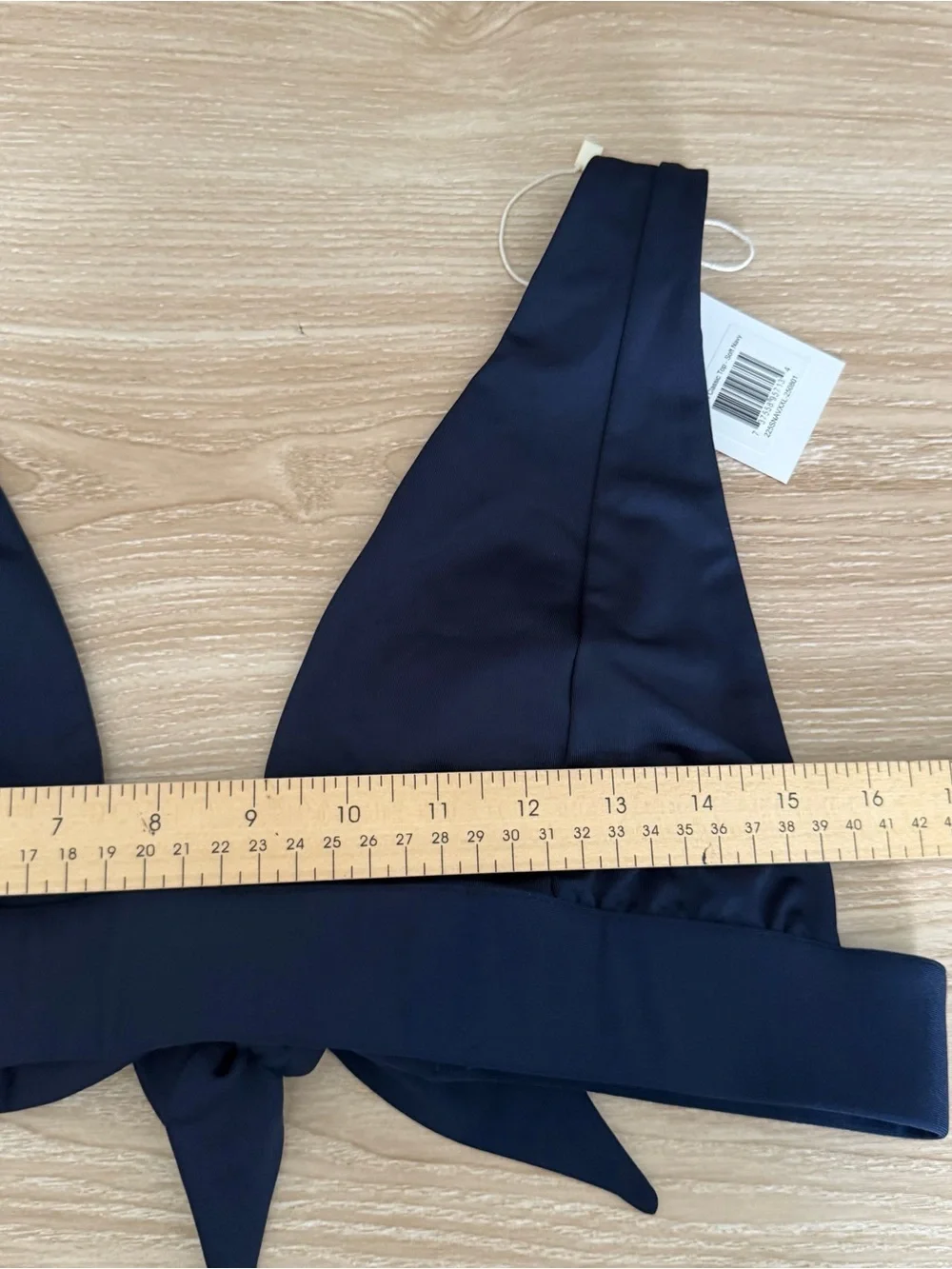 Londre XXL NEW The New Classic Top Navy Bikini Plunge Tie Back Resort Vacation